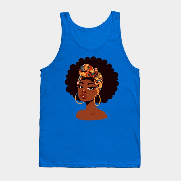 Afrocentric Woman With Afro Hair Tank Top by Graceful Designs